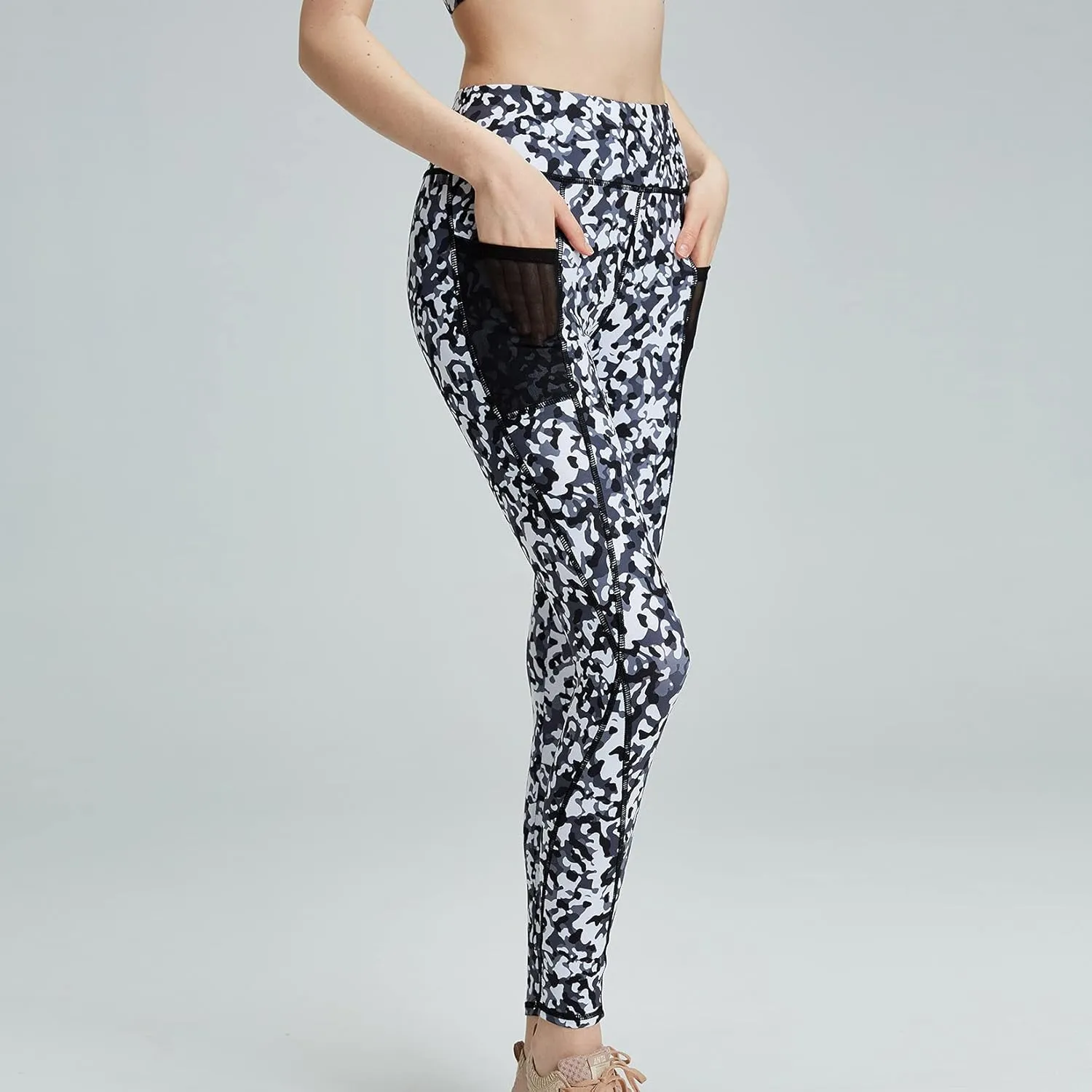 Lu's Chic Women's Yoga Pants Compression Leggings Athletic Tummy Control Activewear Jogger