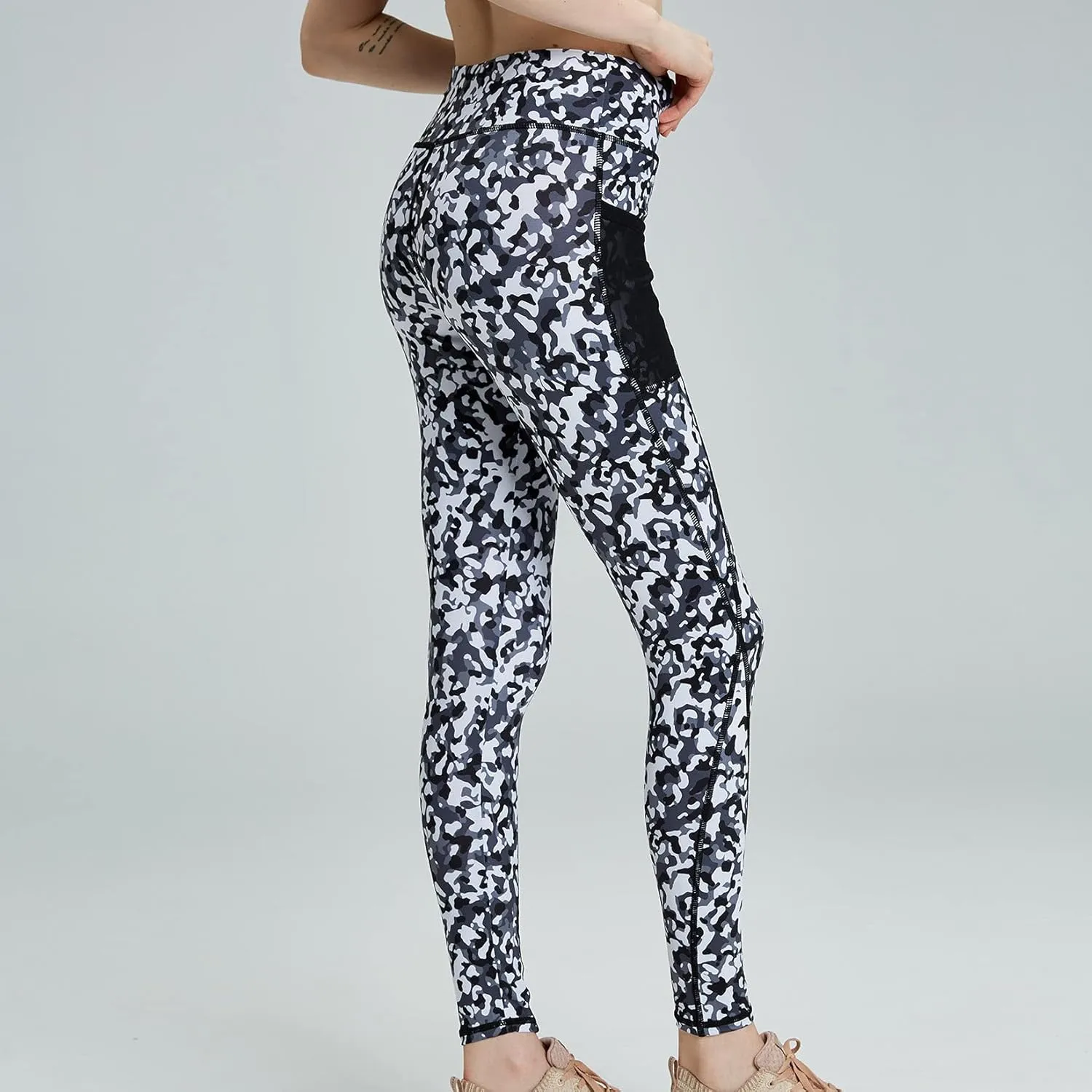 Lu's Chic Women's Yoga Pants Compression Leggings Athletic Tummy Control Activewear Jogger