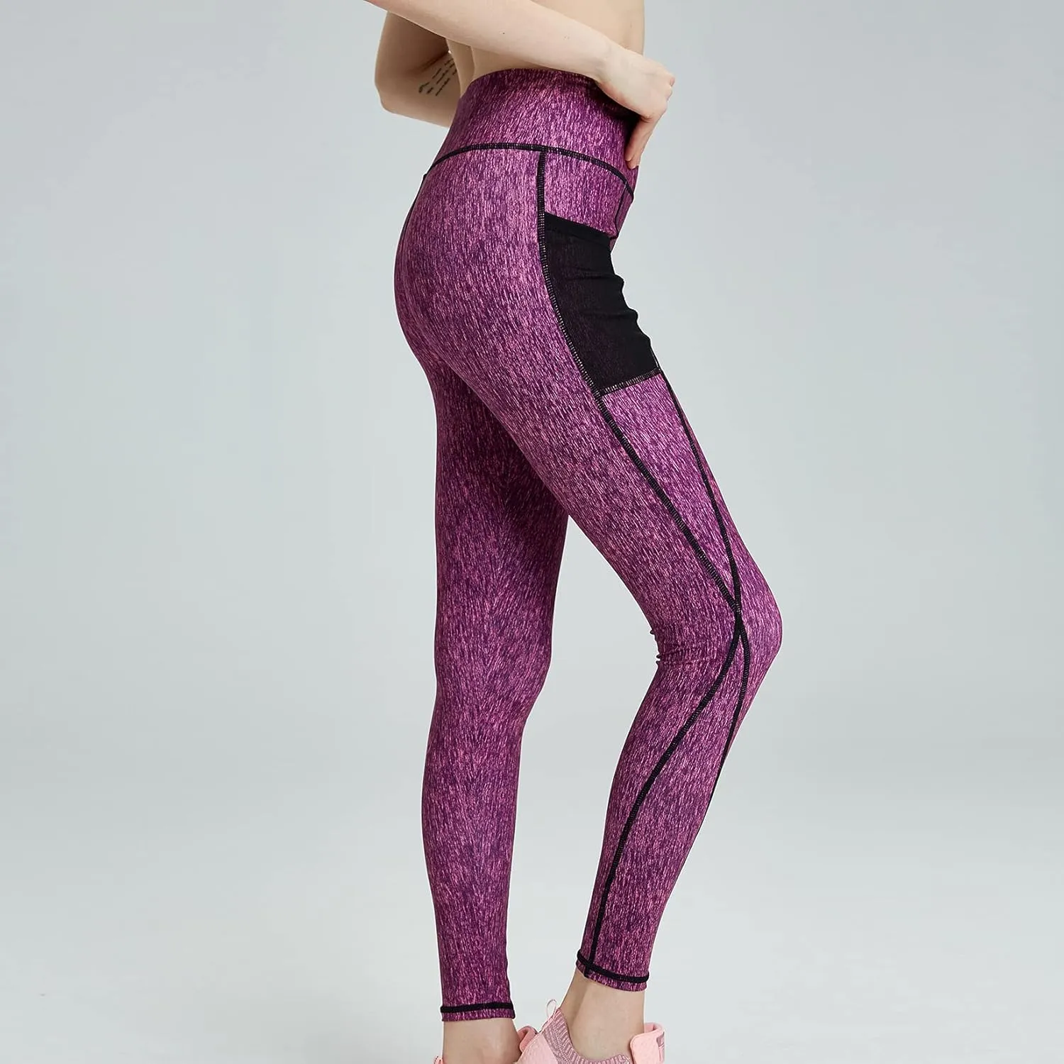 Lu's Chic Women's Yoga Pants Compression Leggings Athletic Tummy Control Activewear Jogger