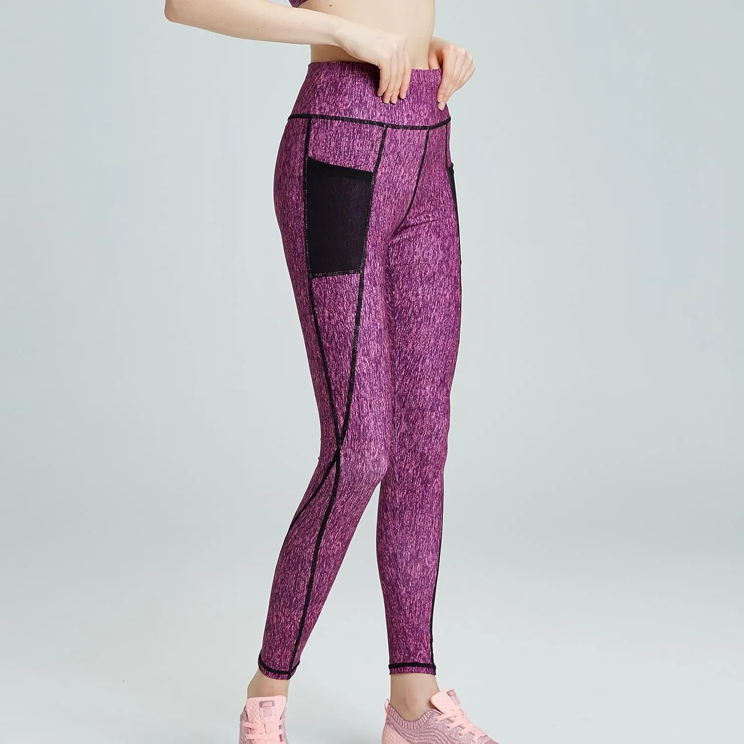Lu's Chic Women's Yoga Pants Compression Leggings Athletic Tummy Control Activewear Jogger