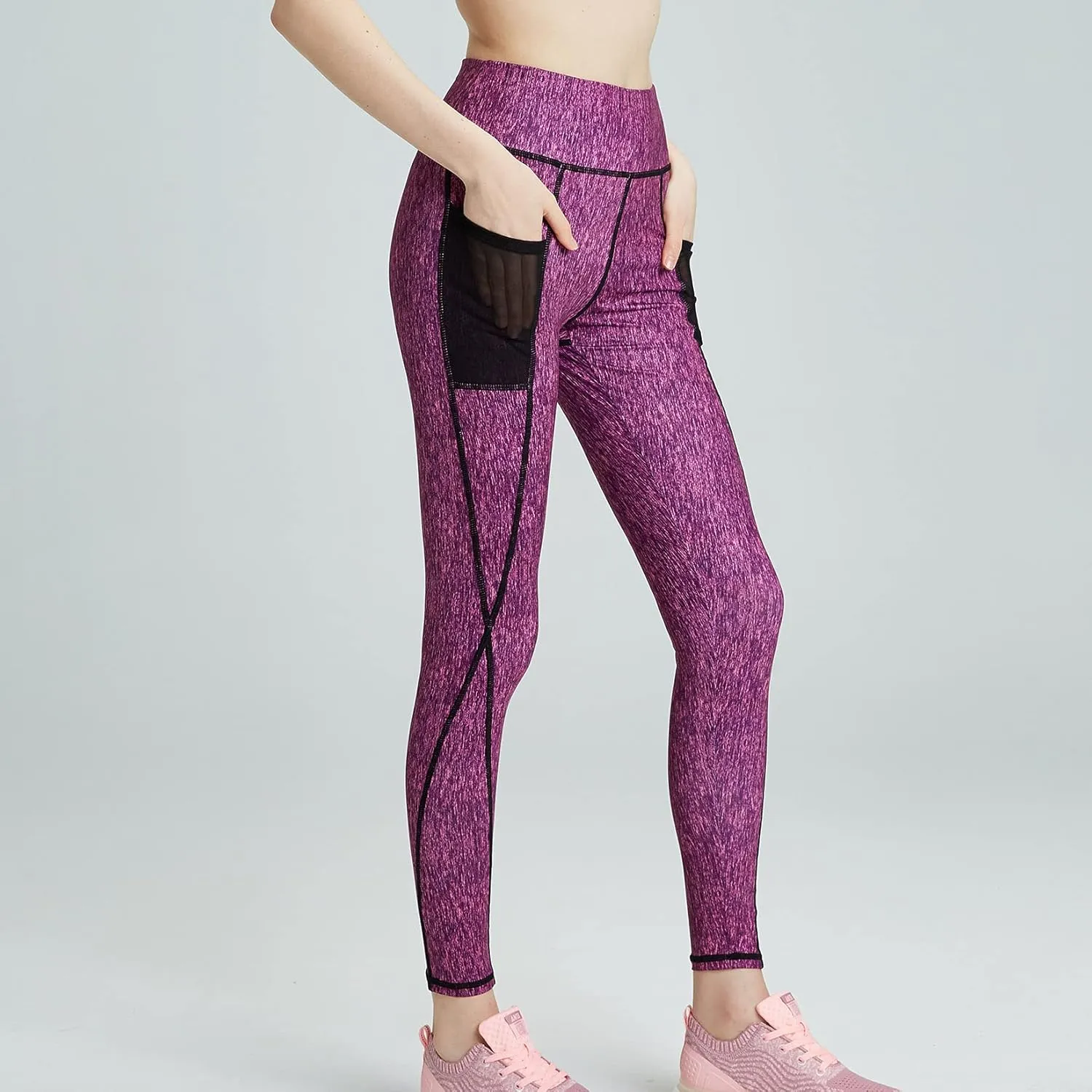 Lu's Chic Women's Yoga Pants Compression Leggings Athletic Tummy Control Activewear Jogger