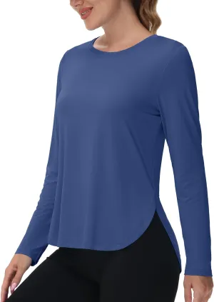 MAGCOMSEN Women's Sun Shirts SPF Long Sleeve Workout Tops Athletic UV Protection UPF 80  Quick Dry T Shirt