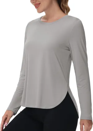 MAGCOMSEN Women's Sun Shirts SPF Long Sleeve Workout Tops Athletic UV Protection UPF 80  Quick Dry T Shirt