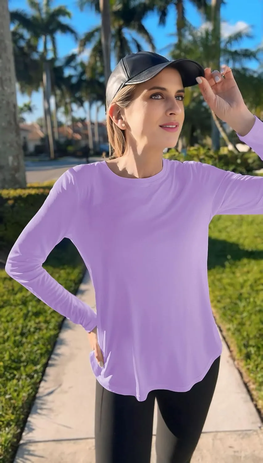 MAGCOMSEN Women's Sun Shirts SPF Long Sleeve Workout Tops Athletic UV Protection UPF 80  Quick Dry T Shirt