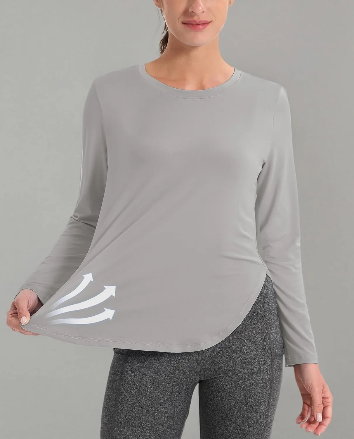 MAGCOMSEN Women's Sun Shirts SPF Long Sleeve Workout Tops Athletic UV Protection UPF 80  Quick Dry T Shirt