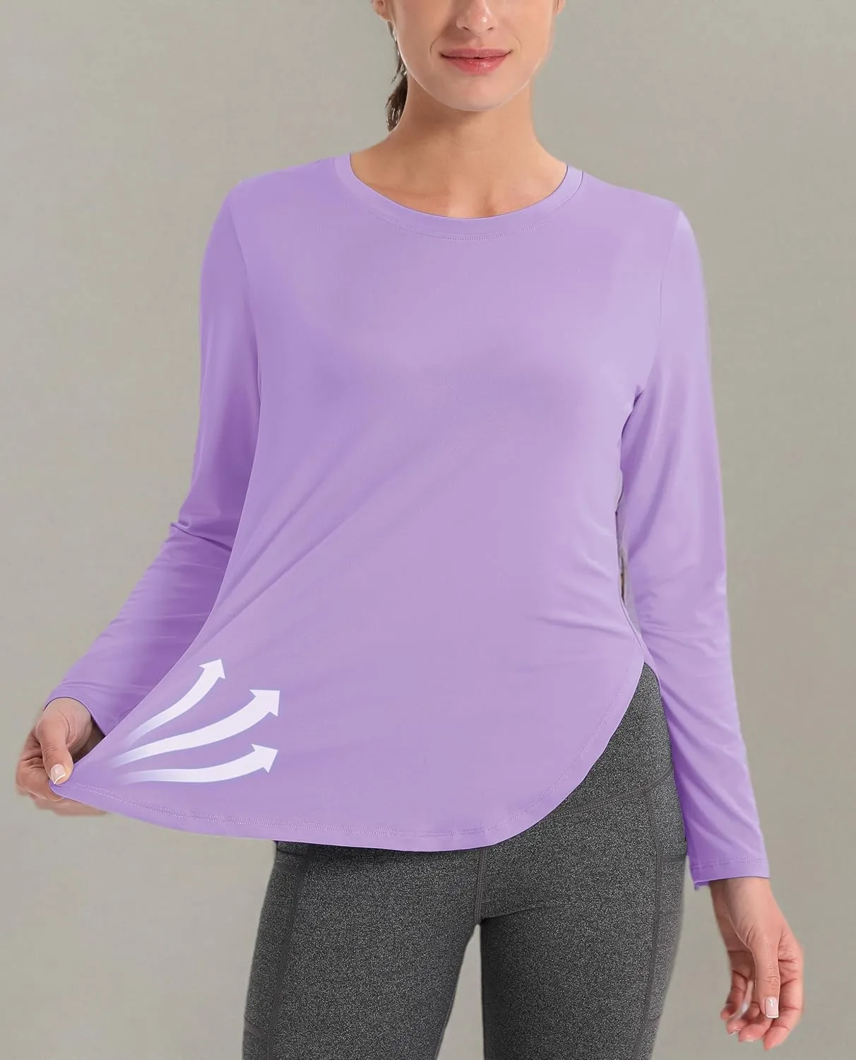 MAGCOMSEN Women's Sun Shirts SPF Long Sleeve Workout Tops Athletic UV Protection UPF 80  Quick Dry T Shirt