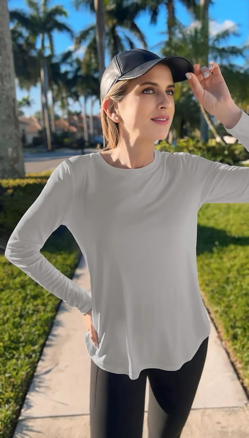 MAGCOMSEN Women's Sun Shirts SPF Long Sleeve Workout Tops Athletic UV Protection UPF 80  Quick Dry T Shirt
