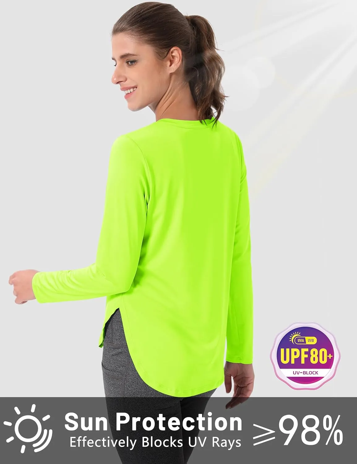 MAGCOMSEN Women's Sun Shirts SPF Long Sleeve Workout Tops Athletic UV Protection UPF 80  Quick Dry T Shirt