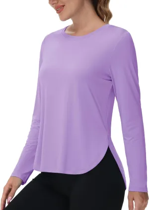 MAGCOMSEN Women's Sun Shirts SPF Long Sleeve Workout Tops Athletic UV Protection UPF 80  Quick Dry T Shirt