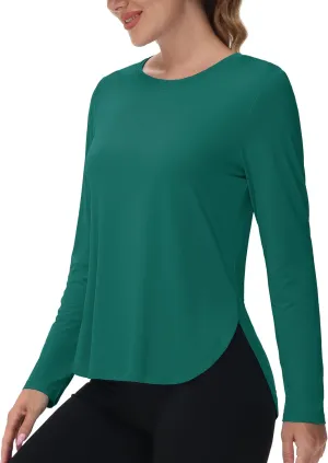 MAGCOMSEN Women's Sun Shirts SPF Long Sleeve Workout Tops Athletic UV Protection UPF 80  Quick Dry T Shirt