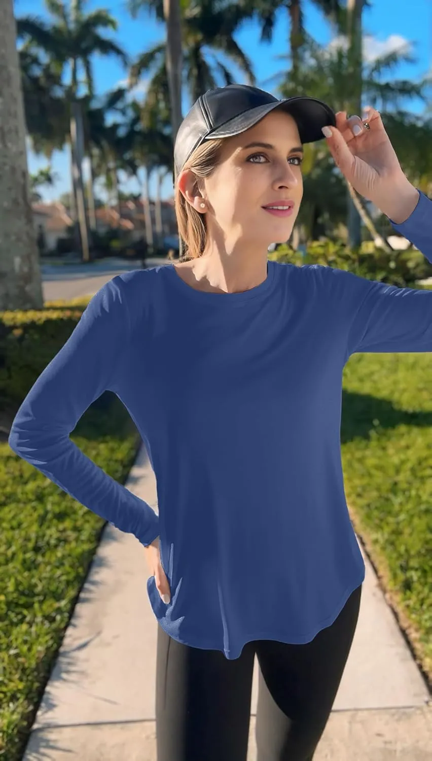 MAGCOMSEN Women's Sun Shirts SPF Long Sleeve Workout Tops Athletic UV Protection UPF 80  Quick Dry T Shirt