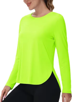 MAGCOMSEN Women's Sun Shirts SPF Long Sleeve Workout Tops Athletic UV Protection UPF 80  Quick Dry T Shirt