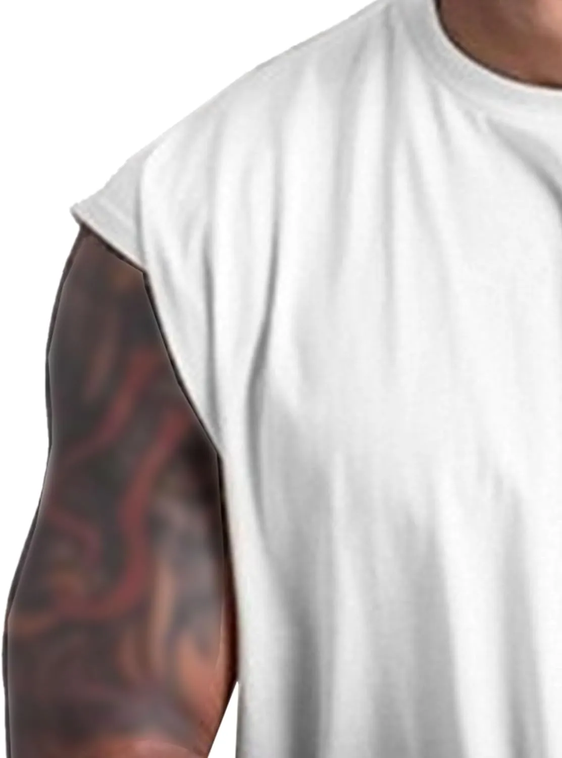 Maiyifu-GJ Gym Workout Tank Tops for Men Summer Running Athletic Sleeveless T-Shirts Training Bodybuilding Muscle Shirts