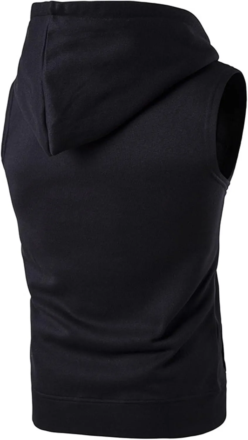 Maiyifu-GJ Men Zip Up Hoodie Tank Tops Slim Fit Sleeveless Workout Hooded Vests Casual Lightweight Bodybuilding Gym Hoodies