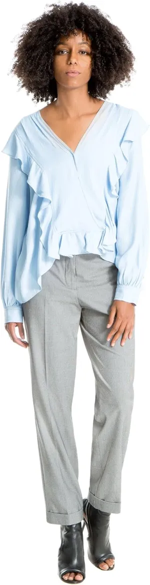 Max Studio Houndstooth Straight-Leg Trousers