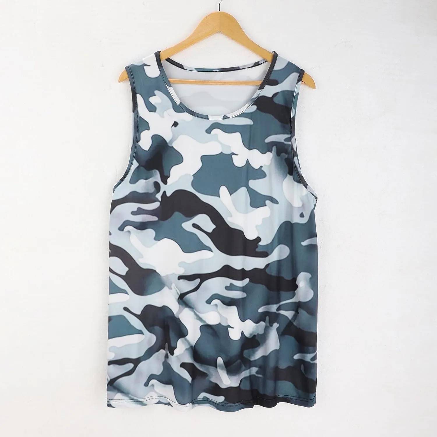Men's Camo Workout Tank Tops Athletic Sleeveless Muscle Cut Off Shirt Vests Gym Fitness Bodybuilding Quick Dry T-Shirt