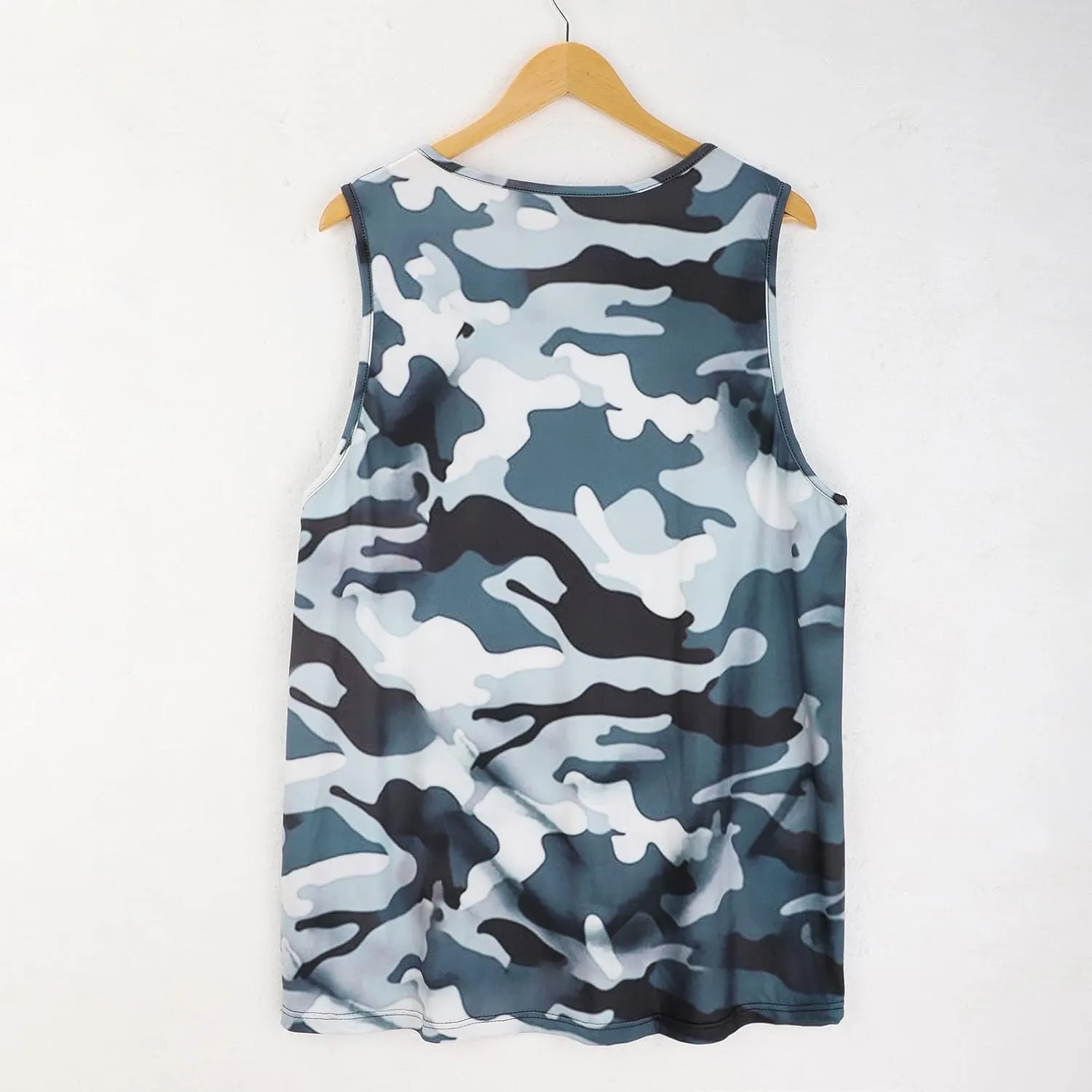 Men's Camo Workout Tank Tops Athletic Sleeveless Muscle Cut Off Shirt Vests Gym Fitness Bodybuilding Quick Dry T-Shirt