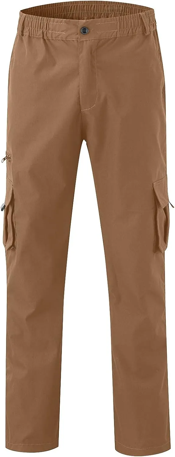 Men's Cargo Sweatpants Open Bottom Hiking Jogger Cargo Sweatpants for Men with Pockets Mens Black Sweatpants