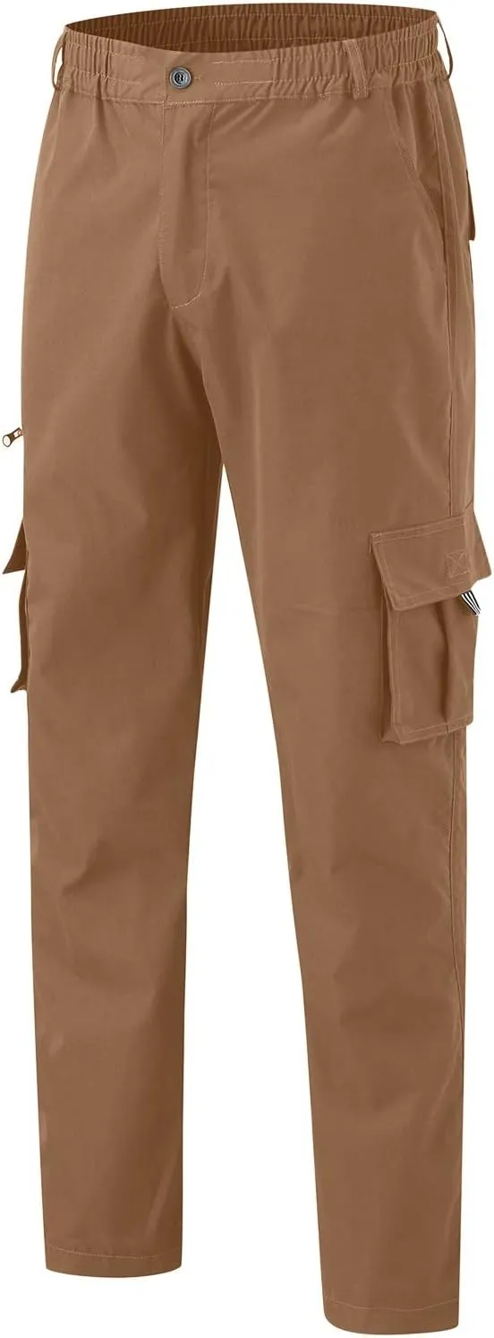 Men's Cargo Sweatpants Open Bottom Hiking Jogger Cargo Sweatpants for Men with Pockets Mens Black Sweatpants