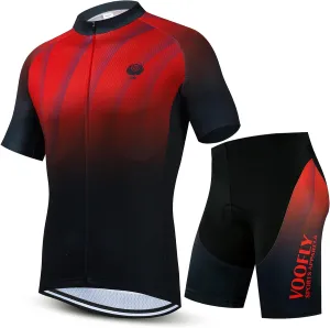 Men's Cycling Jersey Set Men Short Sleeve Compression Bike Shorts Gel Padded Biking Clothing