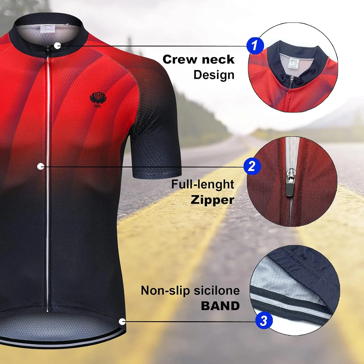 Men's Cycling Jersey Set Men Short Sleeve Compression Bike Shorts Gel Padded Biking Clothing