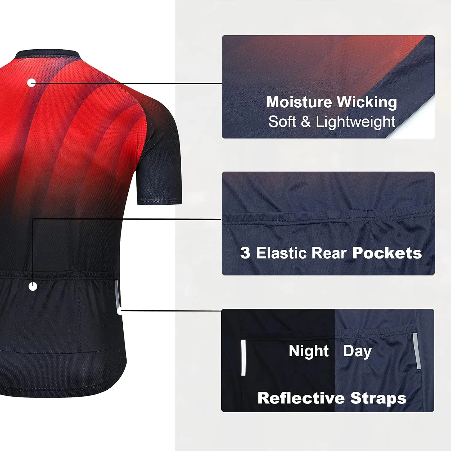 Men's Cycling Jersey Set Men Short Sleeve Compression Bike Shorts Gel Padded Biking Clothing