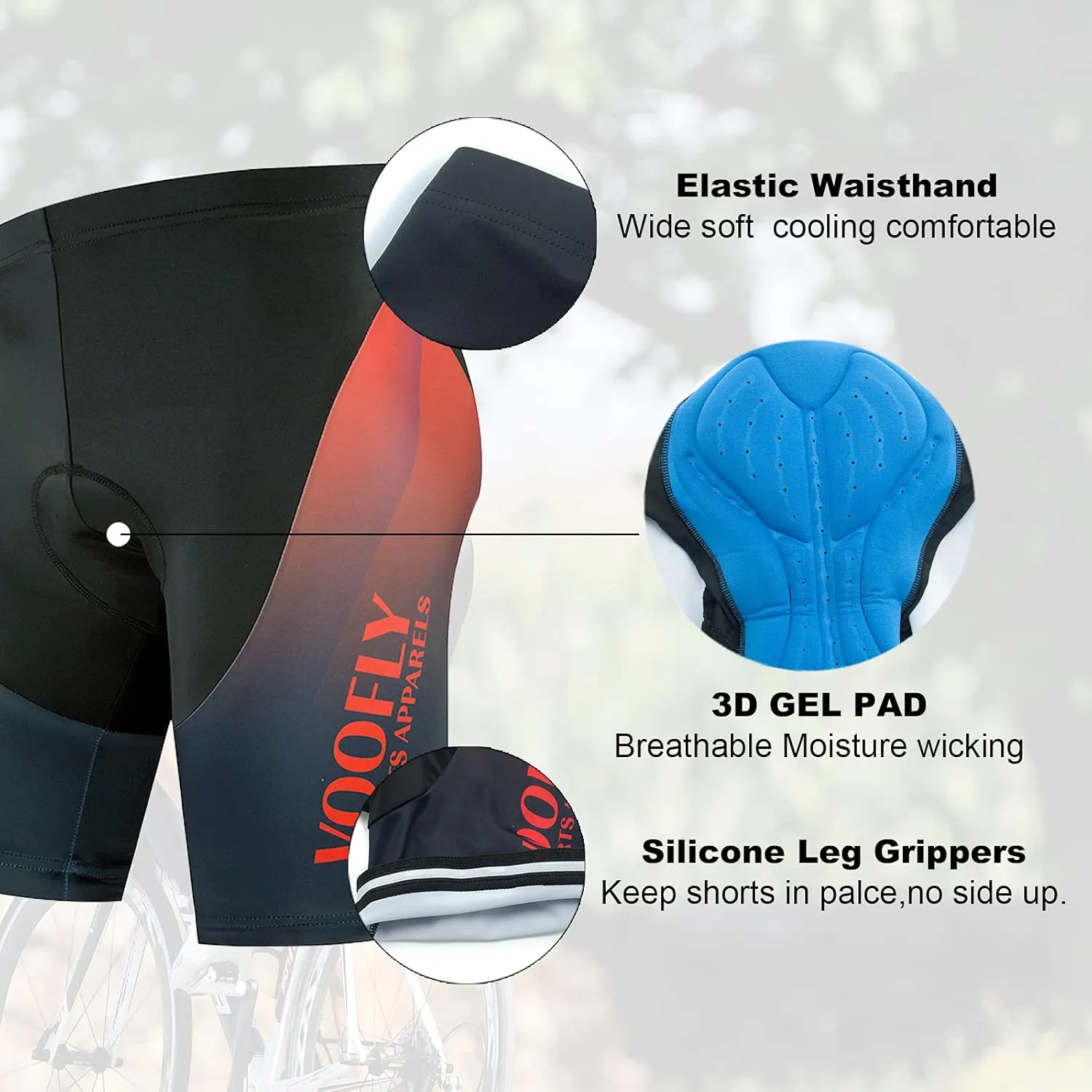 Men's Cycling Jersey Set Men Short Sleeve Compression Bike Shorts Gel Padded Biking Clothing