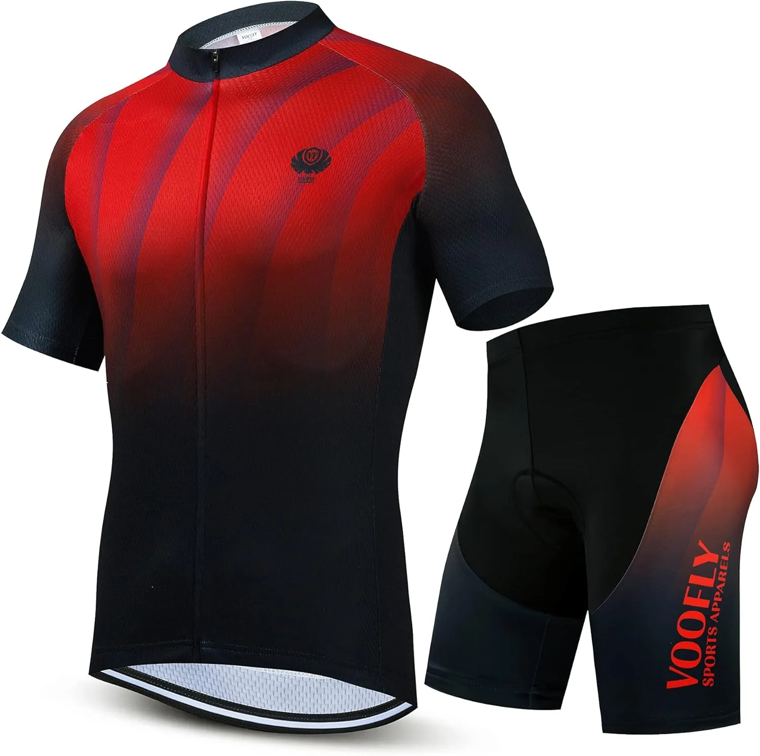 Men's Cycling Jersey Set Men Short Sleeve Compression Bike Shorts Gel Padded Biking Clothing