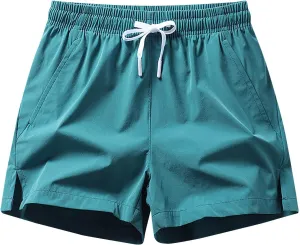 Men's Gym Shorts 5" Quick Dry Workout Running Sports Shorts with Pockets Elastic Waist Drawstring Athletic Shorts