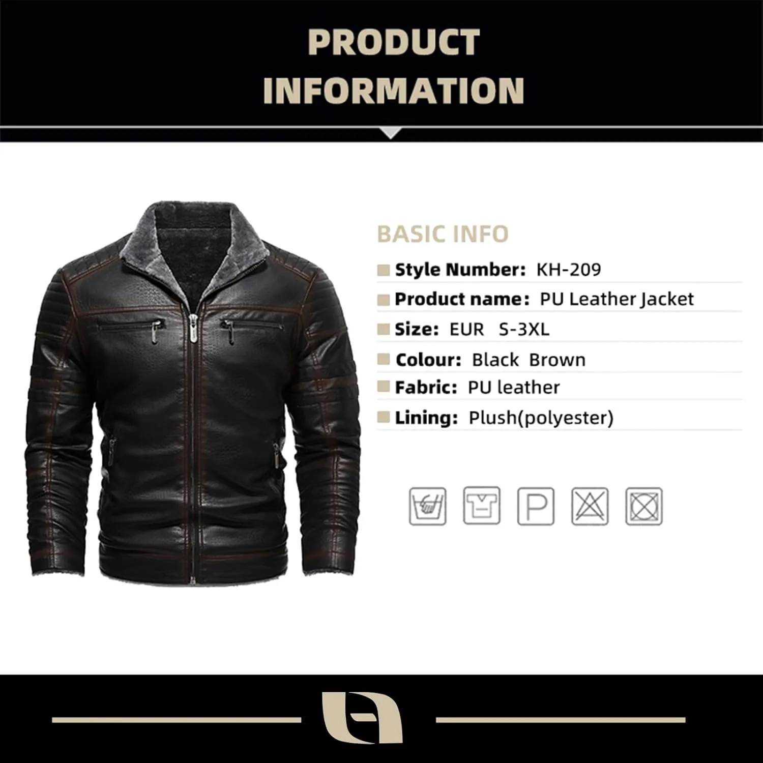 Men's Lamb Wool Bomber Coat Leather Sherpa Fleece Lined Jackets Heavyweight Suede Warm Winter Biker Coat＋Necklaces