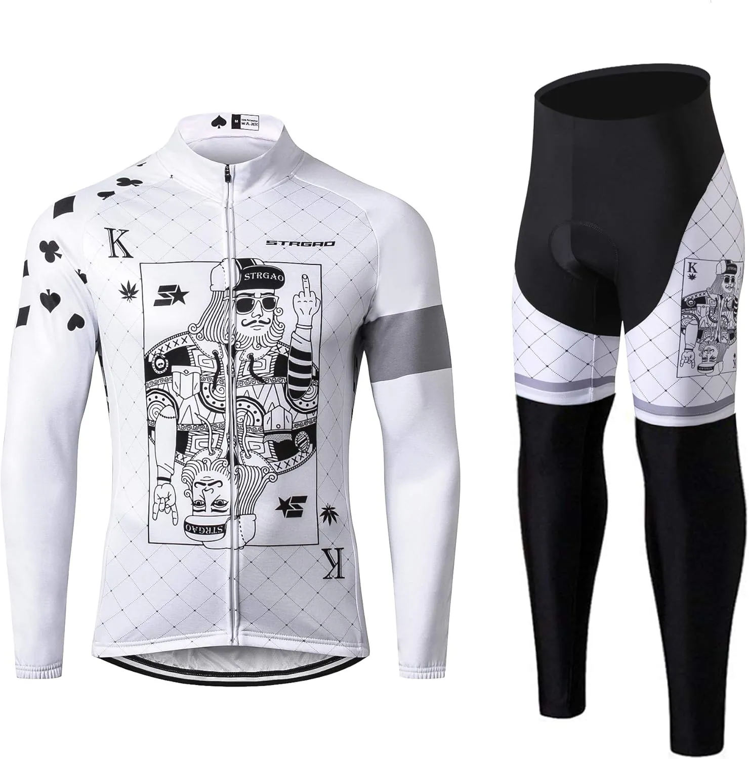 Men's Long Sleeve Cycling Mountain Bike Jackets Long Pants Set Suit