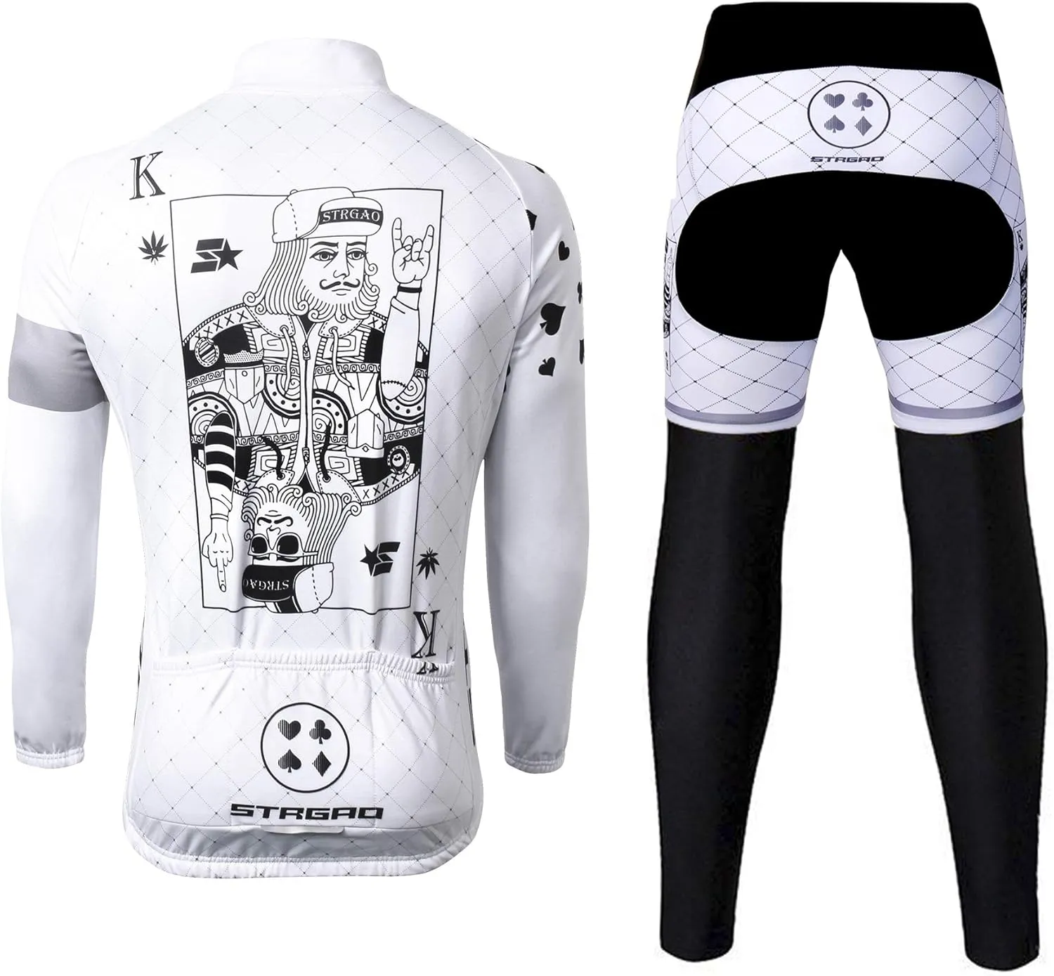 Men's Long Sleeve Cycling Mountain Bike Jackets Long Pants Set Suit