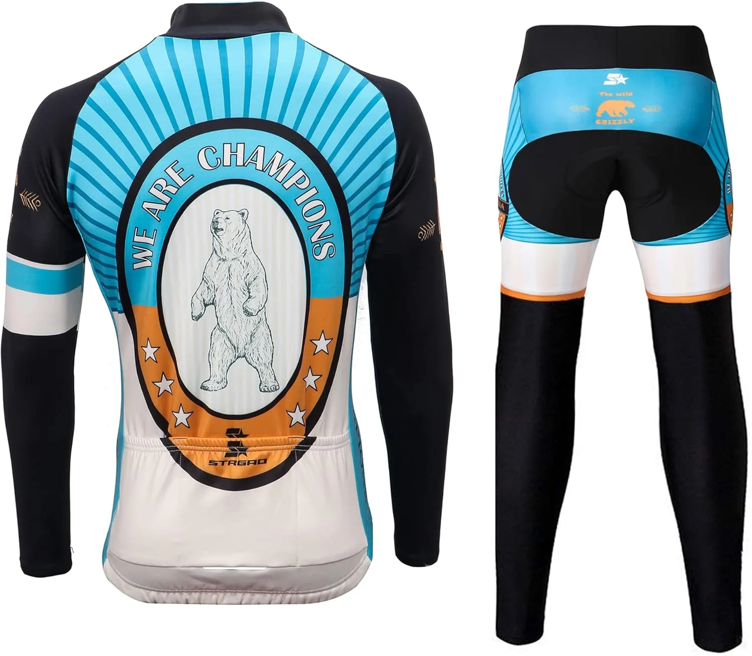 Men's Long Sleeve Cycling Mountain Bike Jackets Long Pants Set Suit