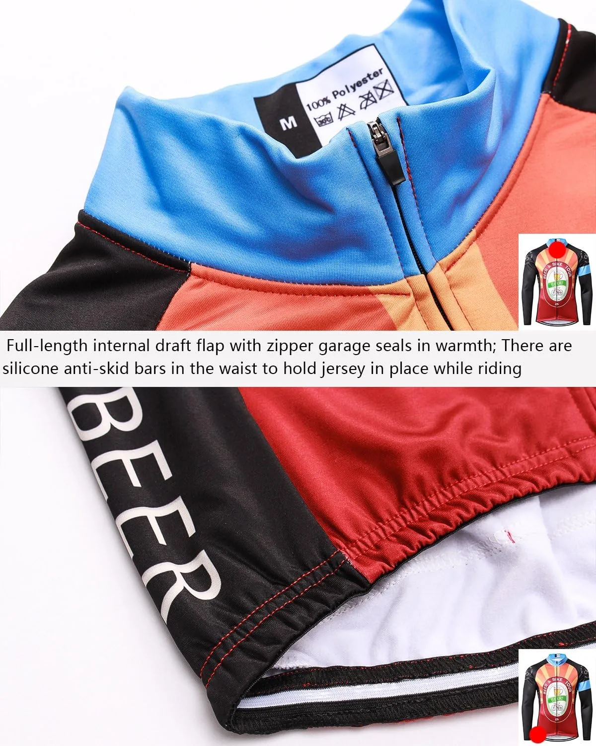 Men's Long Sleeve Cycling Mountain Bike Jackets Long Pants Set Suit