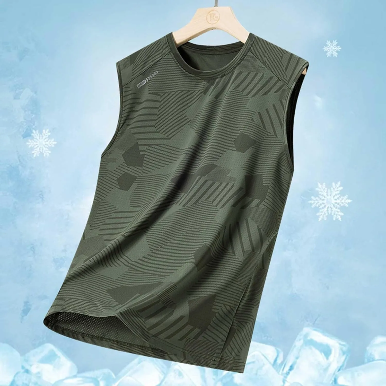 Men's Quick Dry Sport Tank Top Running Sport Mesh Active Athletic Tech Sleeveless Shirts Cool Workout Training Vest
