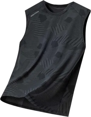 Men's Quick Dry Sport Tank Top Running Sport Mesh Active Athletic Tech Sleeveless Shirts Cool Workout Training Vest