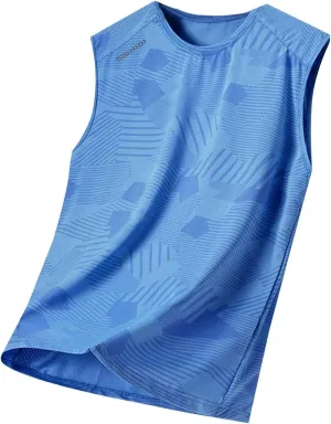Men's Quick Dry Sport Tank Top Running Sport Mesh Active Athletic Tech Sleeveless Shirts Cool Workout Training Vest