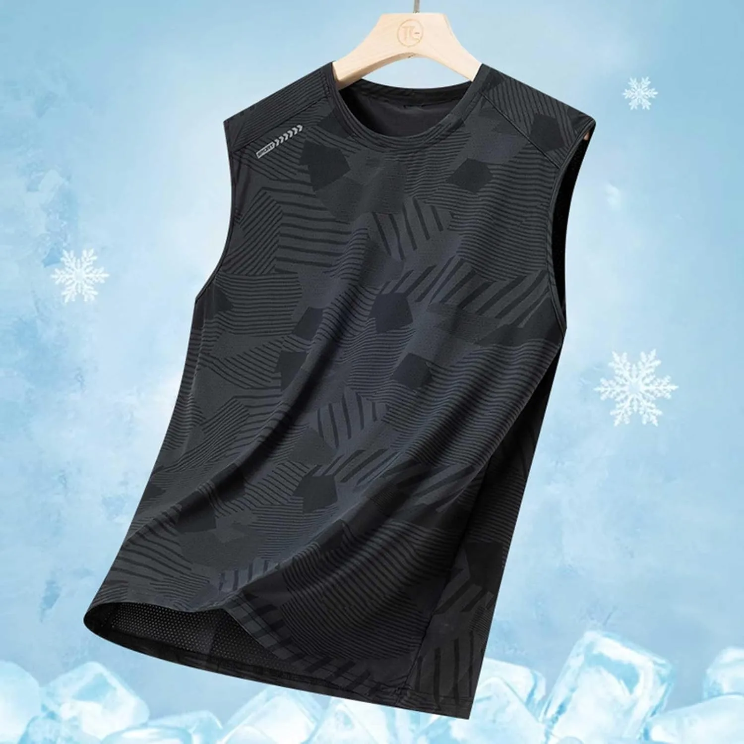 Men's Quick Dry Sport Tank Top Running Sport Mesh Active Athletic Tech Sleeveless Shirts Cool Workout Training Vest