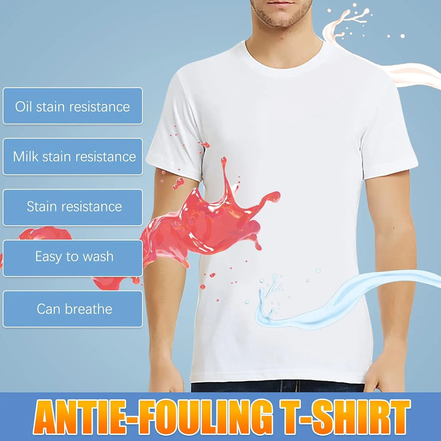 Men's Quick Dry T-Shirt Summer Casual Short Sleeve Crewneck Tee Tops Running Gym Active Performance Shirts