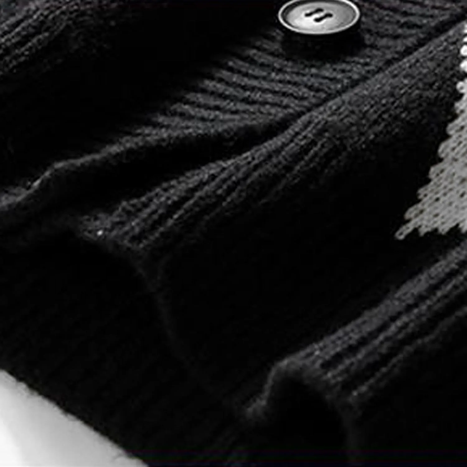 Mens Sleeveless Argyle Sweater Vest V-Neck Casual Knit Button Down Cardigan Vest Lightweight Slim Fit Vest
