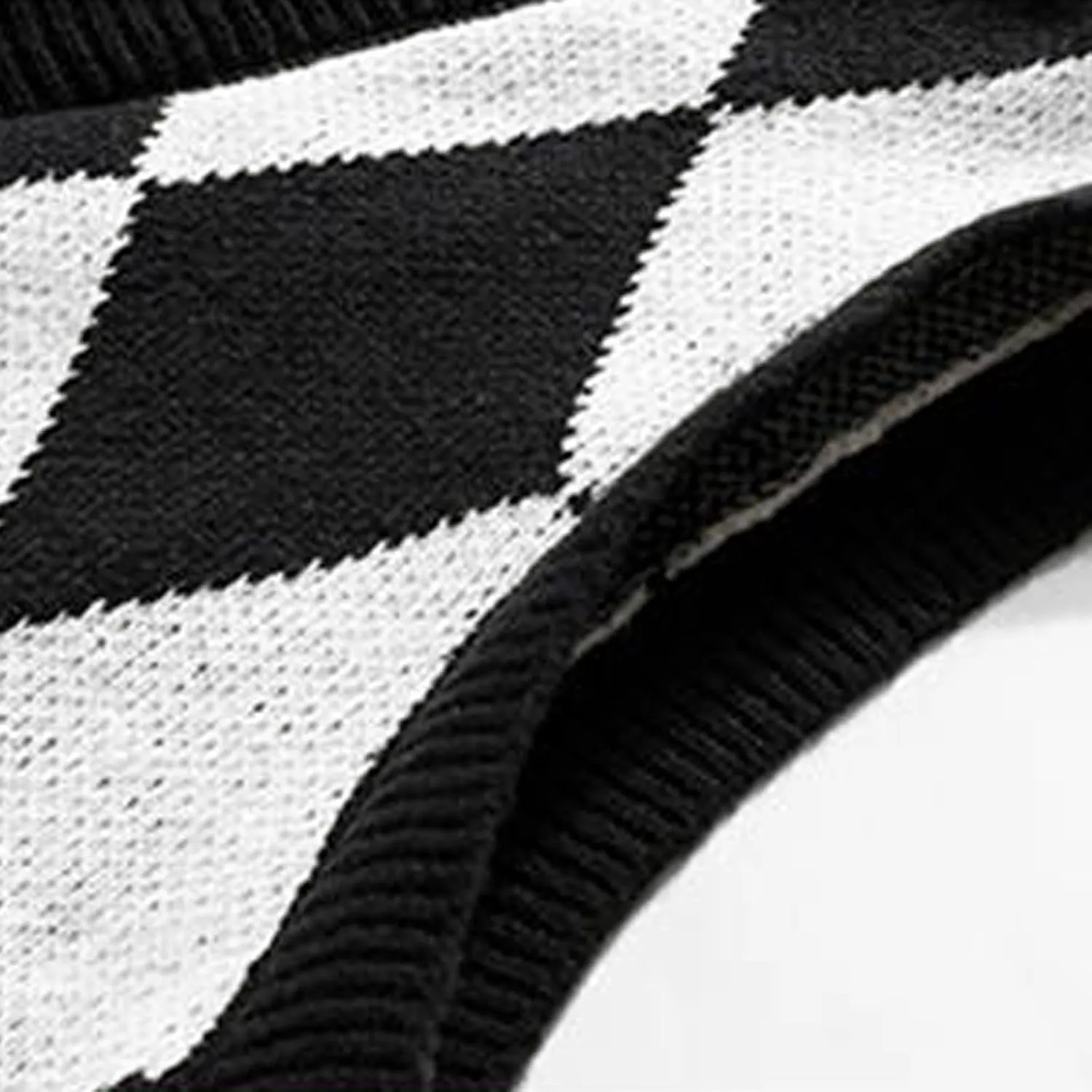 Mens Sleeveless Argyle Sweater Vest V-Neck Casual Knit Button Down Cardigan Vest Lightweight Slim Fit Vest