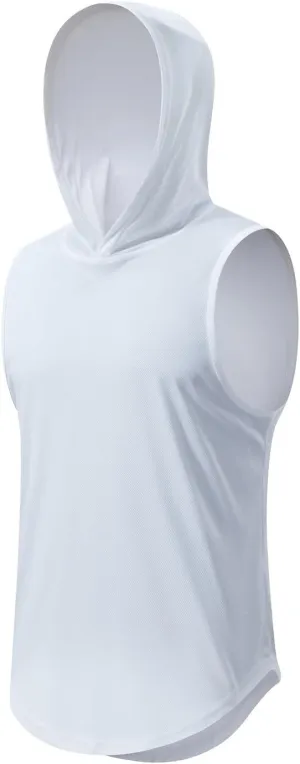 Men's Sun Protection Hoodie Sleeveless Tank Tops Fishing Hiking Sun Shirts Sleeveless Workout T Shirt Summer Tanks