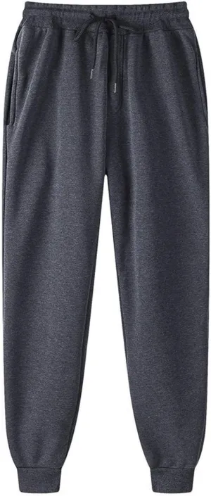 Mens Sweatpants Fleece Large Size Sweatpants Plush Lined Thickening Cotton-Padded Trousers Casual Pants Sweatpants