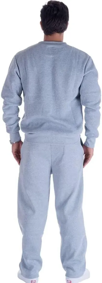 Mens Sweatpants Open Bottom, Basic Long Baggy Sweatpants for Athletic Running, Wide Leg Sweatpants Comfortable