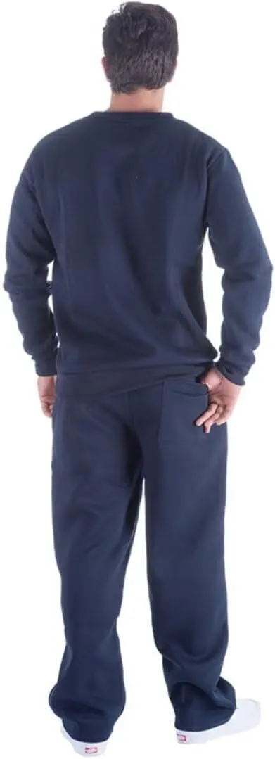 Mens Sweatpants Open Bottom, Basic Long Baggy Sweatpants for Athletic Running, Wide Leg Sweatpants Comfortable