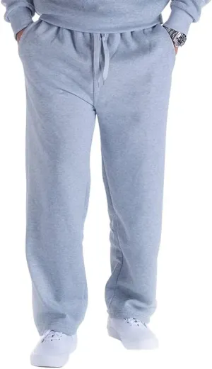 Mens Sweatpants Open Bottom, Basic Long Baggy Sweatpants for Athletic Running, Wide Leg Sweatpants Comfortable
