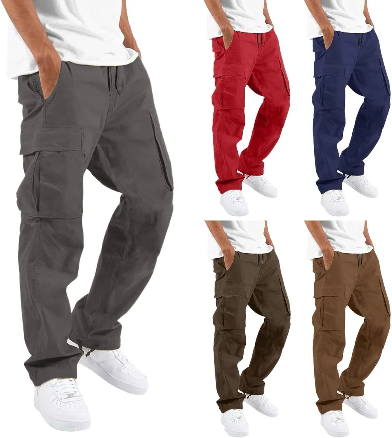 Mens Sweatpants with Pockets Sweatpants Thicken Active Jogging Workout Trousers Casual Cargo Pants Sweatpants for Men