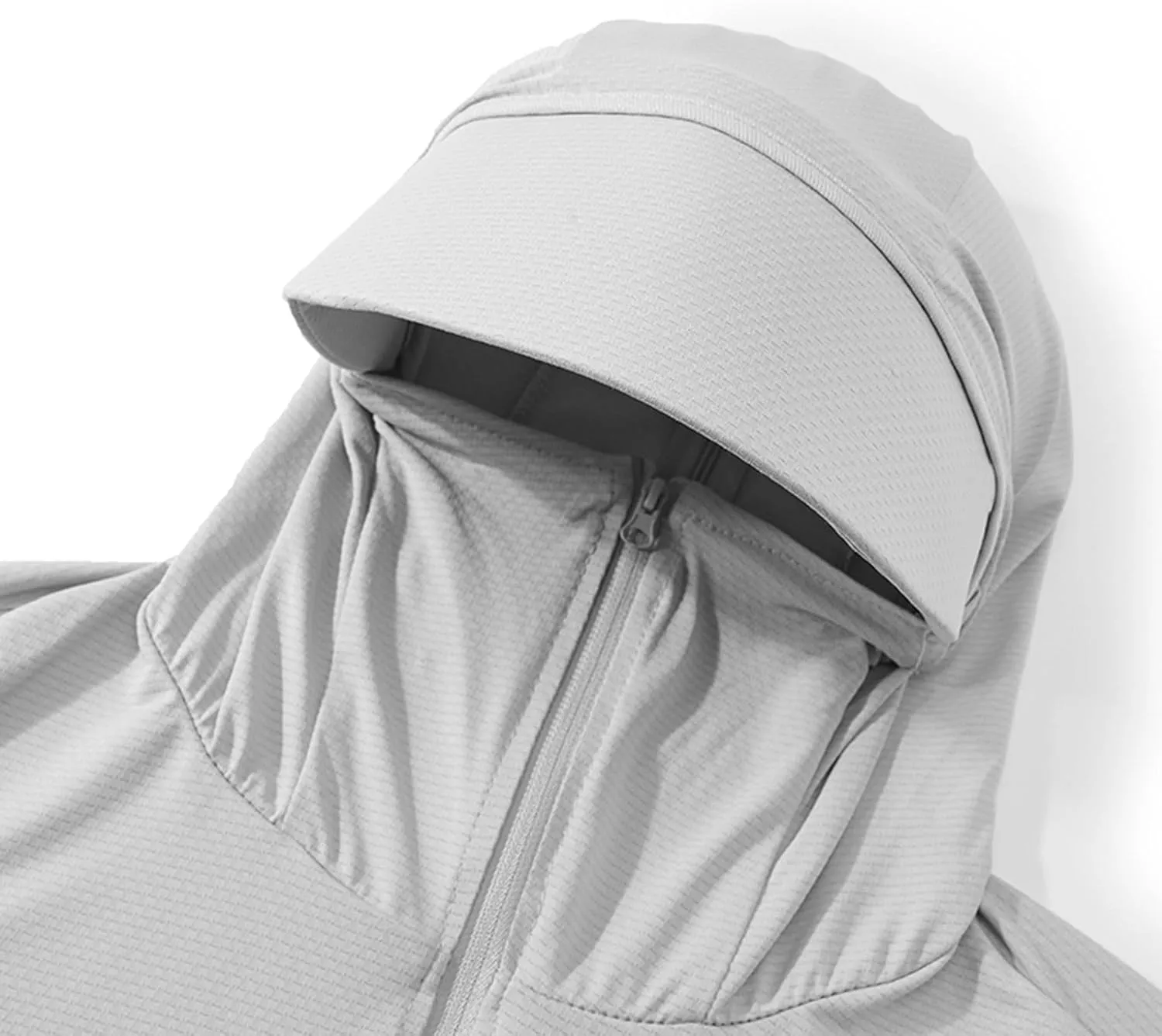 Mens UPF 50  Light Jacket Full Zip Sun Protection Hoodies Long Sleeve Stretch Cooling Shirt Unisex UV Hooded Jackets