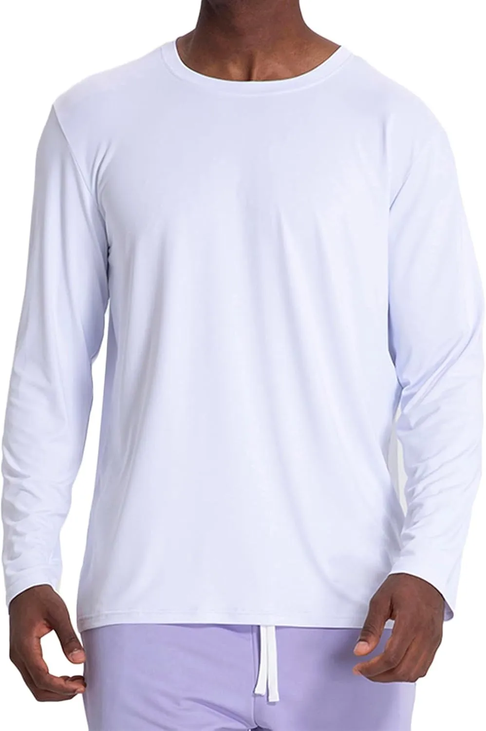 Men's UPF 50  Sun Protection UV SPF Shirts Long Sleeve Rash Guard Running Quick Dry T-Shirt Outdoor Lightweight Tops