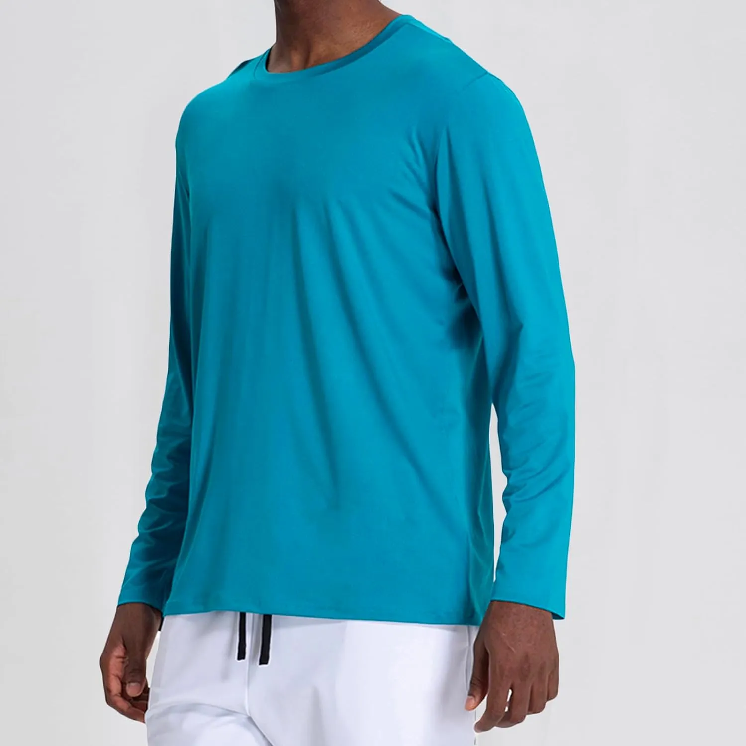 Men's UPF 50  Sun Protection UV SPF Shirts Long Sleeve Rash Guard Running Quick Dry T-Shirt Outdoor Lightweight Tops